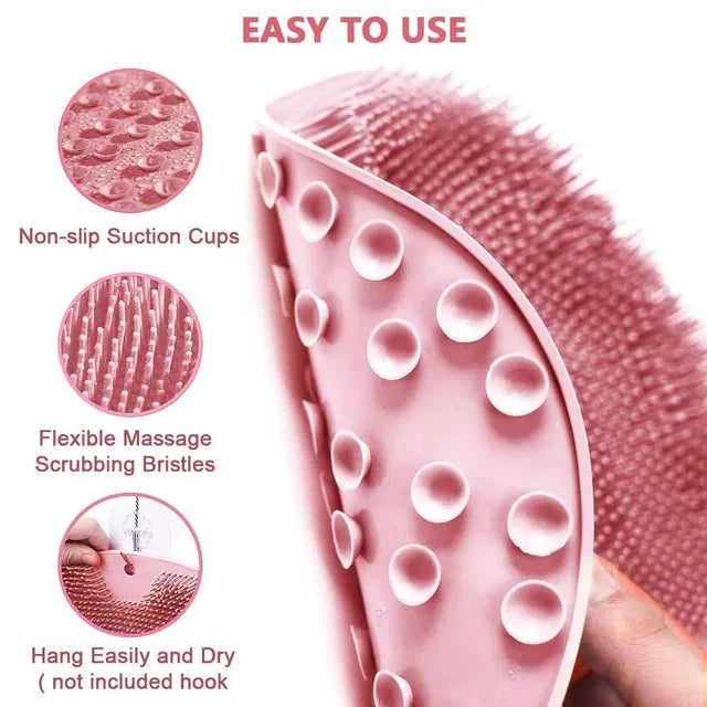 Silicone Foot Scrubber Mat – Deep Clean & Exfoliating Shower Massager with Suction Cups