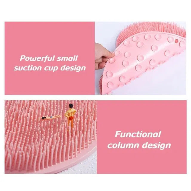 Silicone Foot Scrubber Mat – Deep Clean & Exfoliating Shower Massager with Suction Cups