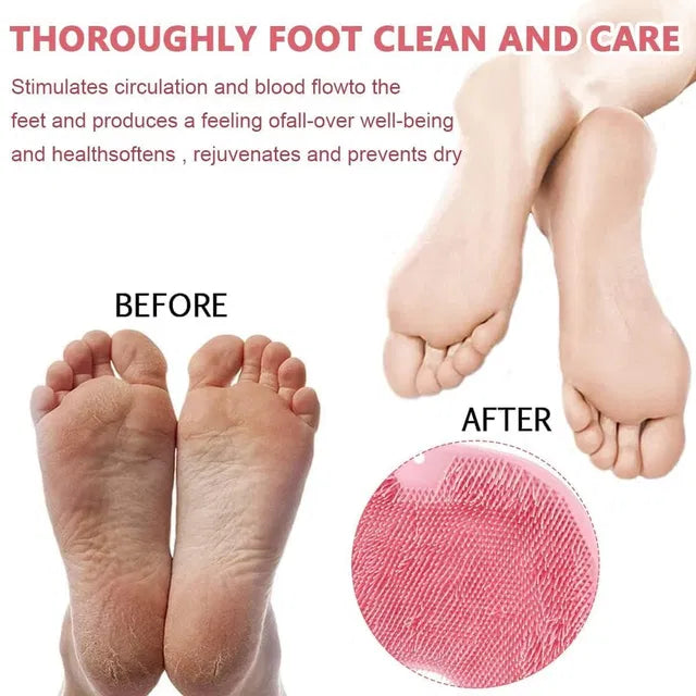 Silicone Foot Scrubber Mat – Deep Clean & Exfoliating Shower Massager with Suction Cups